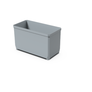 ABS-Einsatzkasten Box 1x2, telegrau
