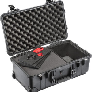 PELI™ Case 1510 TPF Carry On Koffer Hybrid mit Schaum unt TrekPak Einteiler, schwarz